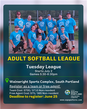 2024 Adult Softball Summer League Flyer
